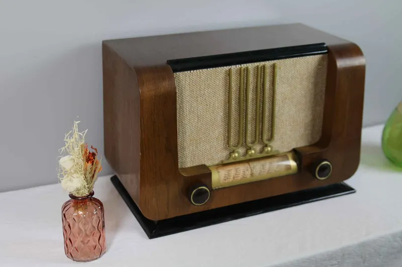 Radio Ducretet Thomson en bois massif
